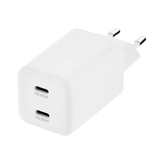 Зарядное устройство сетевое uBear Wall charger Bridge, 65Вт, белый