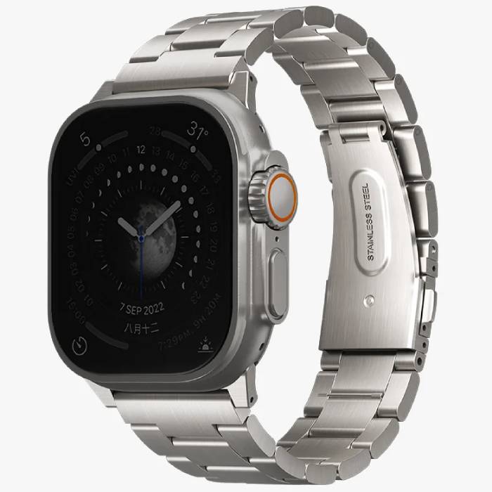 Ремешок Uniq OSTA Steel Strap with Self-Adjustable Links для Apple Watch 49mm 49mm, Нержавеющая сталь, серебристый