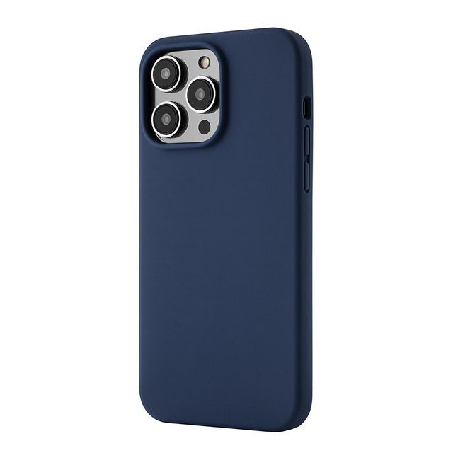 Чехол-накладка uBear Touch Mag Case для iPhone 14 Pro Max, силикон, темно-синий чехол защитный vlp art collection для iphone 13 winter темно зеленый