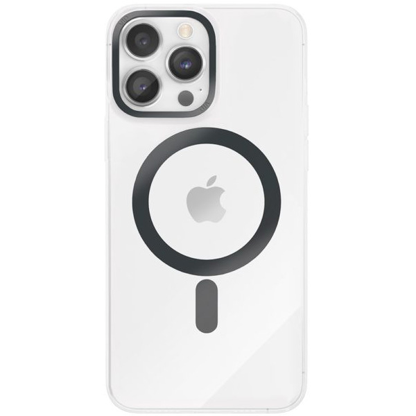 Чехол-накладка VLP Line case MagSafe для iPhone 14 Pro, поликарбонат, черный