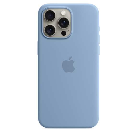 Чехол-накладка Apple MagSafe для iPhone 15 Pro Max, силикон, зимний синий магнитный кошелек подставка windigo поддержка magsafe для iphone 12 13 14 15 небесный голубой