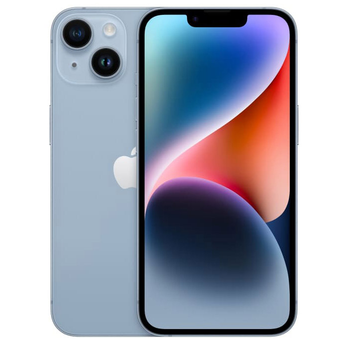 Apple iPhone 14 nano SIM+eSIM 128GB, голубой apple iphone 14 pro max nano sim esim 512gb темно фиолетовый