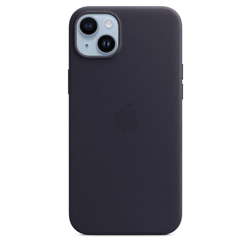 Чехол-накладка Apple MagSafe для iPhone 14 Plus, кожа, чернила смартфон apple iphone 14 plus 128gb mq363ch a starlight
