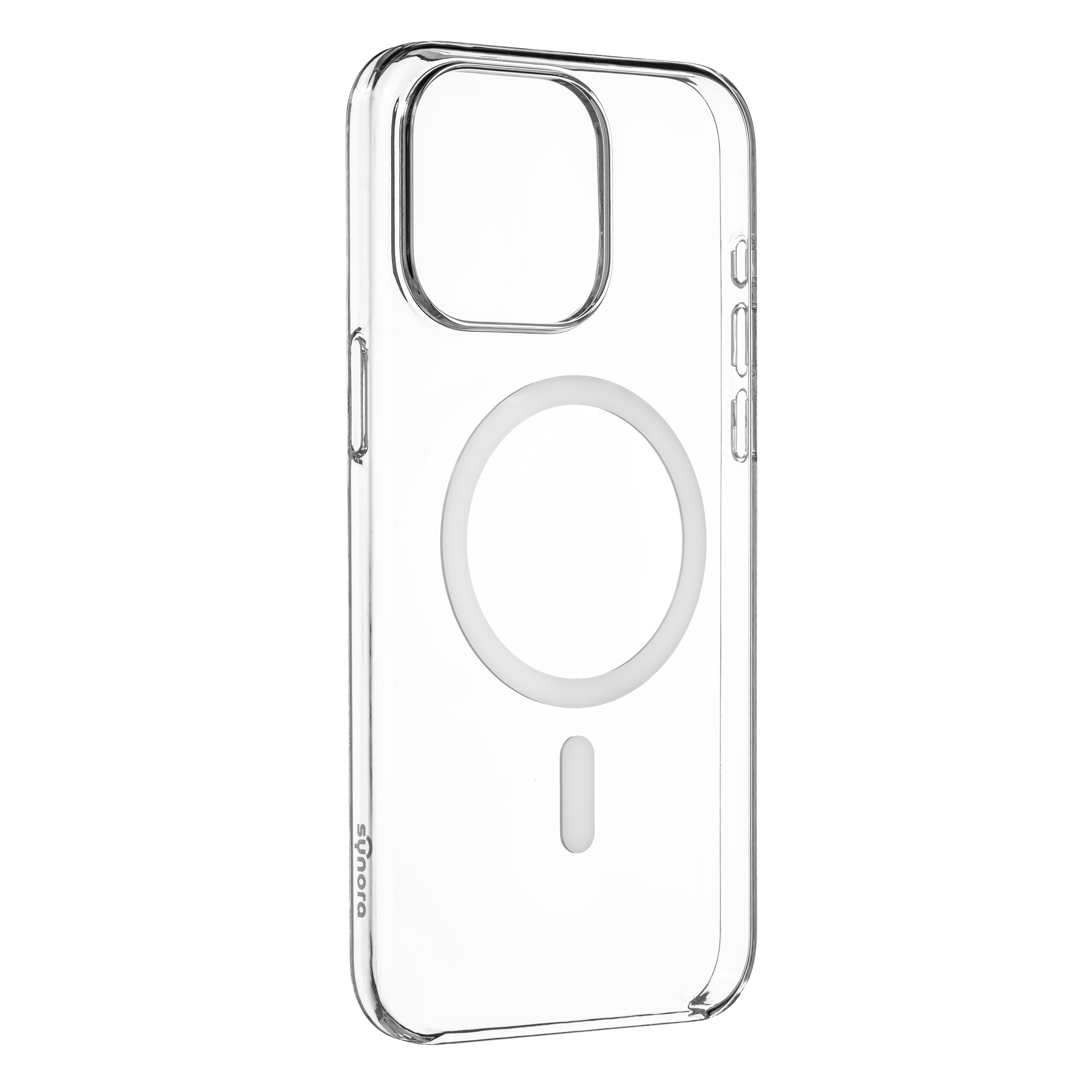 Чехол-накладка Synora Mag Clear Case для iPhone 14 Pro Max, полиуретан, прозрачный чехол накладка synora mag clear case для iphone 14 pro max полиуретан прозрачный