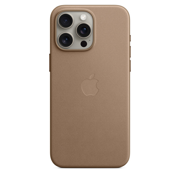 Чехол-накладка Apple MagSafe для iPhone 15 Pro Max, микротвил, серо-коричневый
