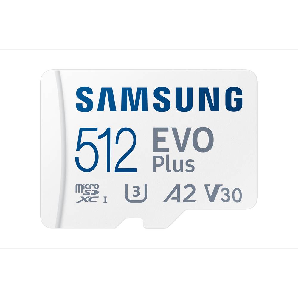 Карта памяти microSDXC 512 Гб Samsung EVO Plus Class 10 UHS-1, +адаптер MB-MC512KA/RU - фото 1