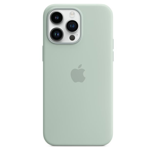 Чехол-накладка Apple MagSafe для iPhone 14 Pro Max, силикон, мятный чехол оригинальный apple для iphone 15 silicone case clay
