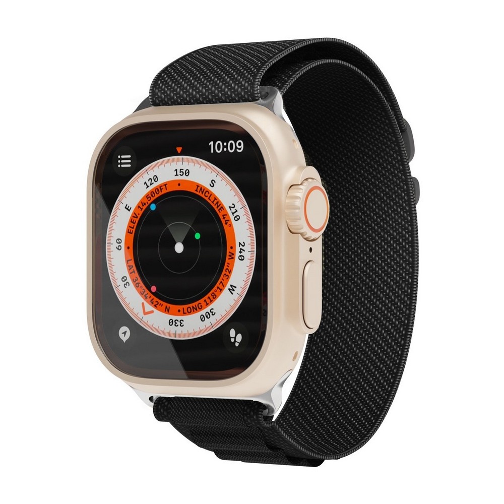 Ремешок VLP Extreme Band для Apple Watch 42/44/45/49mm, Нейлон, черный ремешок red line для xiaomi mi band 4 mi band 3 grey orange ут000018234