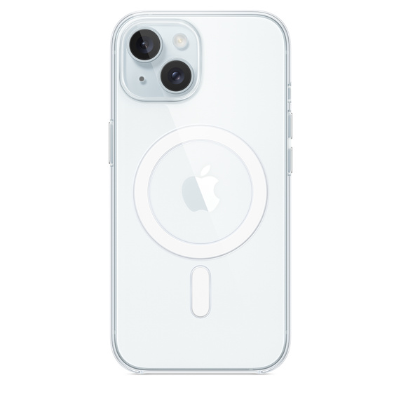 Чехол-накладка Apple MagSafe для iPhone 15, поликарбонат, прозрачный накладка силикон ibox crystal для tecno spark 10 с усиленными углами прозрачный