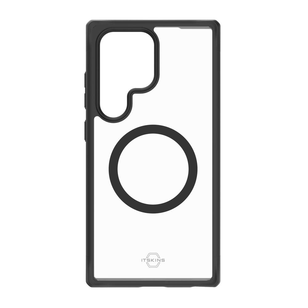Чехол-накладка Itskins Hybrid Solid MagSafe для Galaxy S24 Ultra, поликарбонат, черный/прозрачный