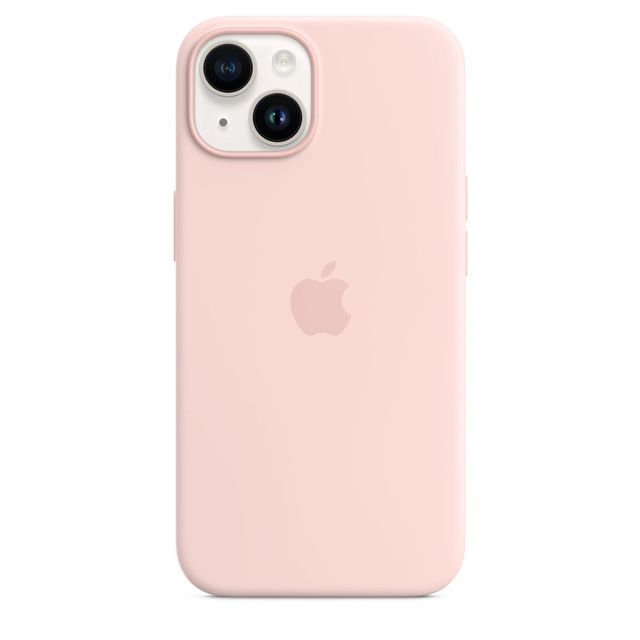 Чехол-накладка Apple MagSafe для iPhone 14, силикон, розовый мел чехол накладка apple magsafe для iphone 15 силикон гуава