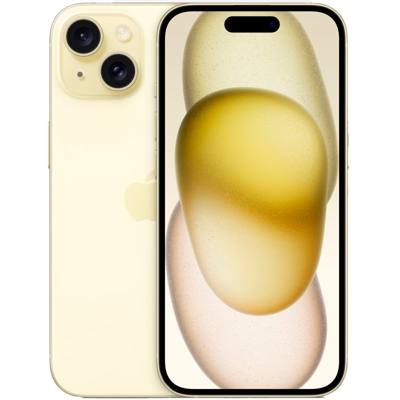 Apple iPhone 15 nano SIM+nano SIM 256GB, желтый смартфон apple iphone 14 plus 256gb mq3d3za a starlight