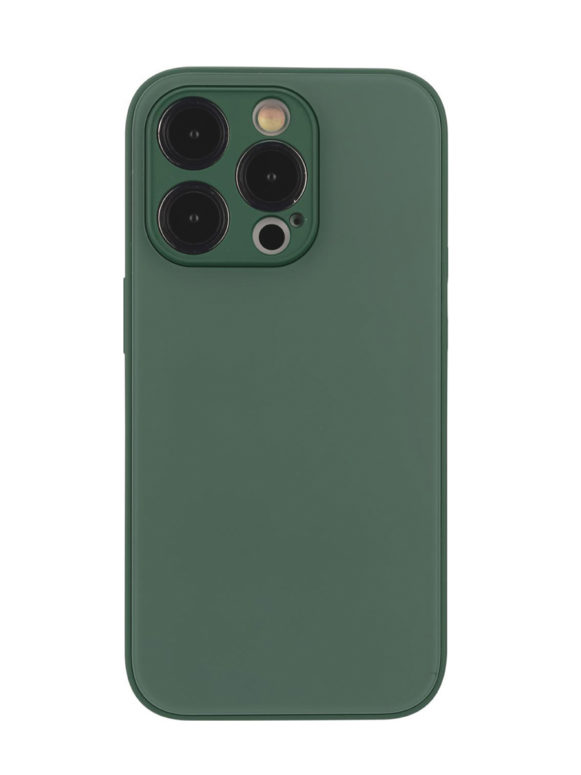 Чехол-накладка VLP Glaze Case для iPhone 15 Pro Max, полиуретан, темно-зеленый чехол защитный vlp art collection для iphone 13 pro winter темно зеленый
