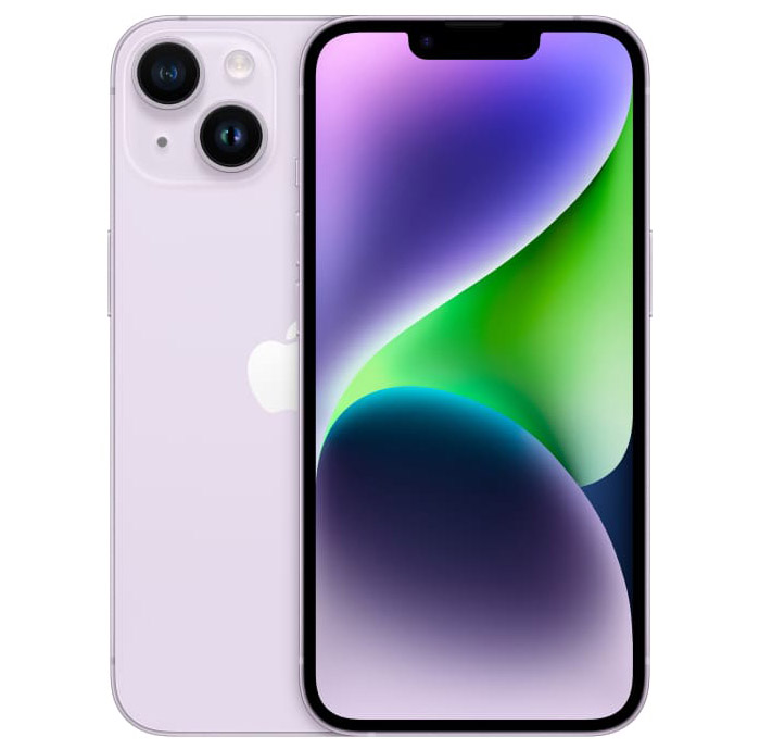 Apple iPhone 14 nano SIM+eSIM 128GB, фиолетовый чехол накладка itskins hybrid frost mkii для apple iphone 11 pro 5 8 пр фиолетовый