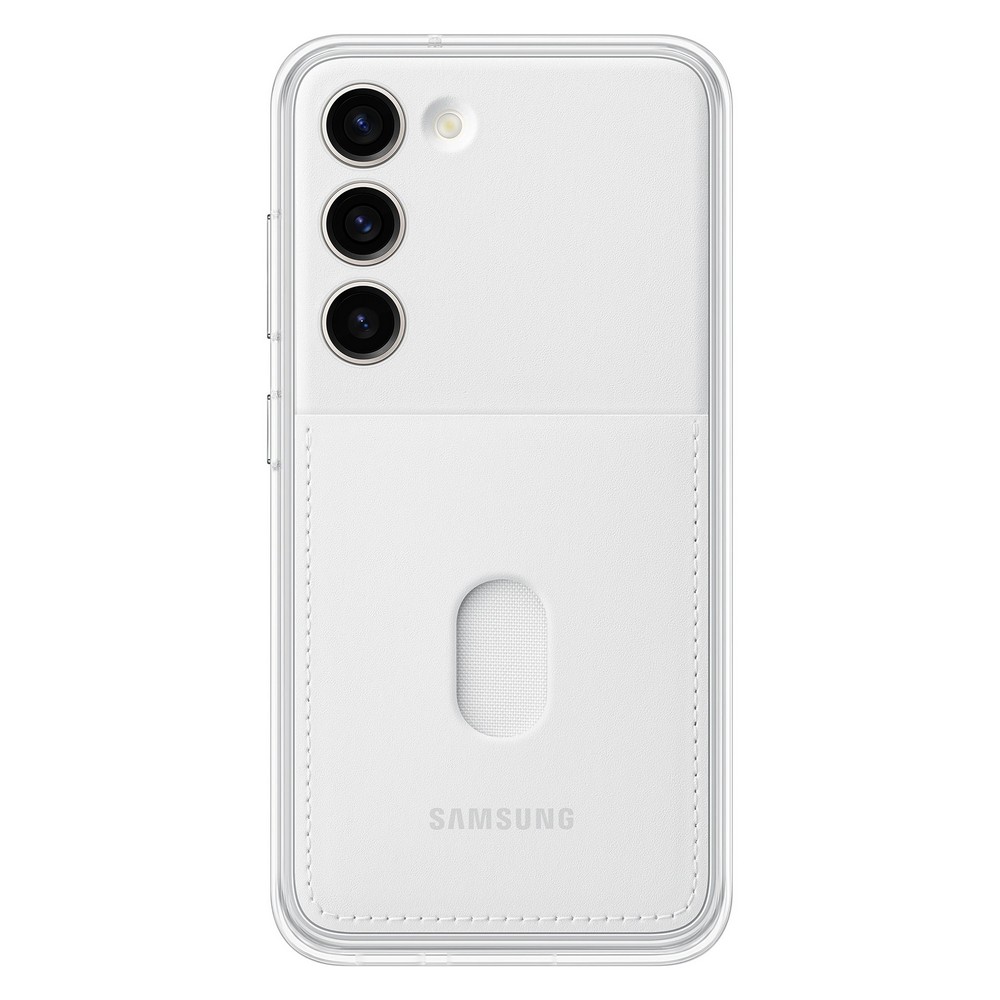 Чехол-накладка Samsung Frame Case для Galaxy S23, поликарбонат, белый