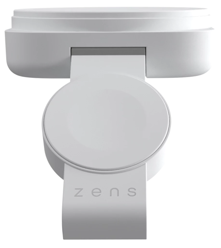 Зарядное устройство беспроводное Zens 2-in-1 MagSafe + Watch travel charger, 20Вт, белый зарядное устройство беспроводное zens aluminium apple watch usb