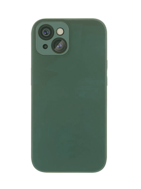 Чехол-накладка VLP Glaze Case для iPhone 15, полиуретан, темно-зеленый чехол защитный vlp art collection для iphone 13 pro winter темно зеленый