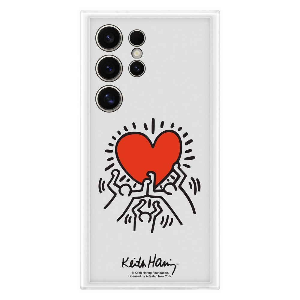 Чехол-накладка Samsung Flipsuit Keith Haring Print для Galaxy S24 Ultra, поликарбонат, белый