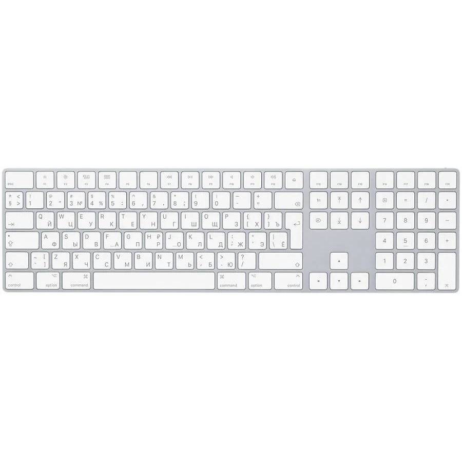 Клавиатура Apple Magic Keyboard с цифровой панелью, серебристый+белый oklick клавиатура 700g dynasty