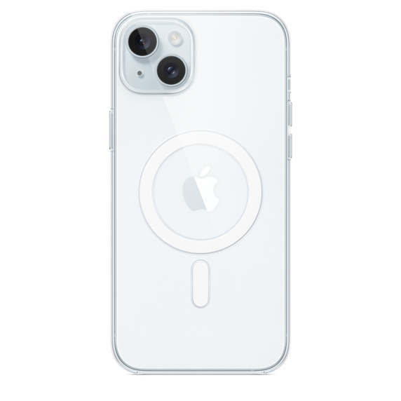 Чехол-накладка Apple MagSafe для iPhone 15 Plus, поликарбонат, прозрачный смартфон apple iphone 14 plus 256gb mq3d3za a starlight