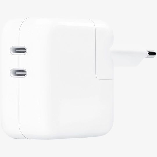 Адаптер питания Apple Dual USB-C, 35Вт, белый адаптер apple thunderbolt 3 usb c to thunderbolt 2 thunderbolt 2 thunderbolt 3 белый