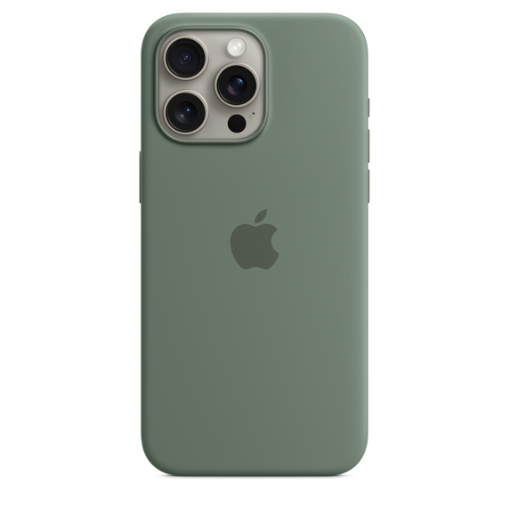 Чехол-накладка Apple MagSafe для iPhone 15 Pro Max, силикон, кипарис чехол бумажник apple magsafe микротвил зеленый