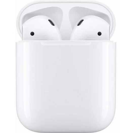 Беспроводные наушники Apple AirPods (2019) в зарядном футляре, белый беспроводные наушники apple airpods max розовый