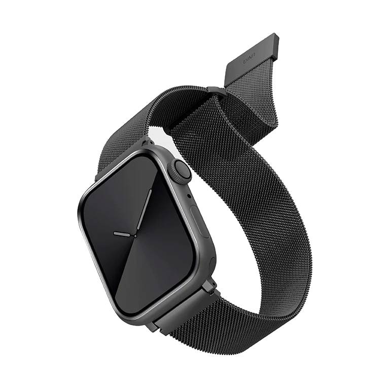Ремешок Uniq Dante Strap Mesh Steel для Apple Watch 45mm 45mm, Нержавеющая сталь, графитовый