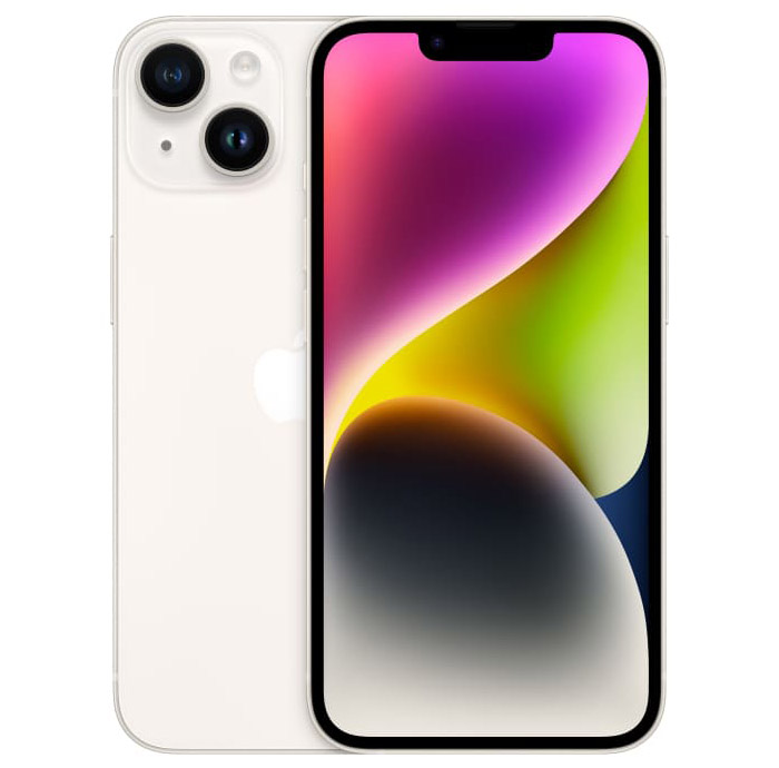 Apple iPhone 14 nano SIM+nano SIM 128GB, сияющая звезда смартфон apple a2884 iphone 14 6 128gb violet mpuw3ch a