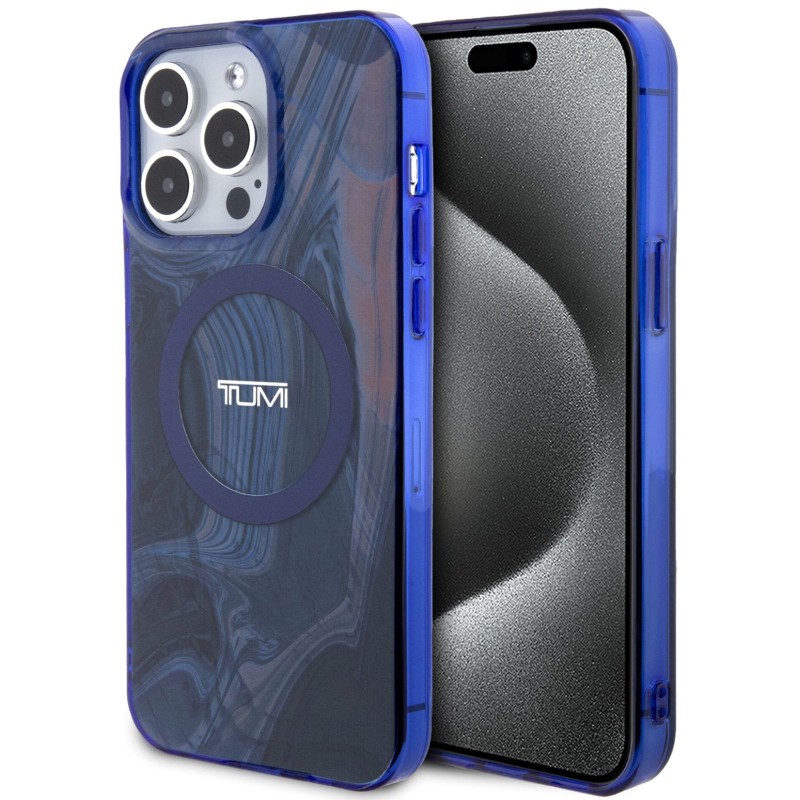Чехол-накладка Tumi Liquid Double Laye для iPhone 15 Pro Max, пластик, синий чехол защитный red line ultimate для iphone 11 6 1 розовый полупрозрачный ут000022184