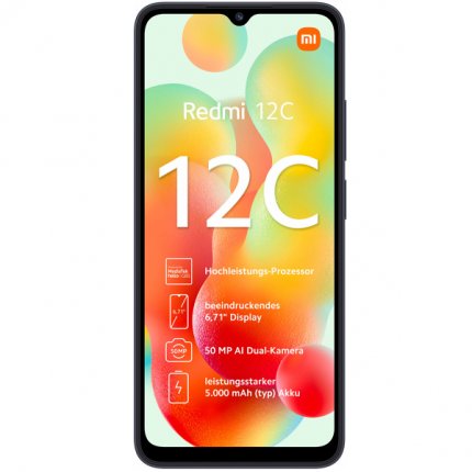 Смартфон Redmi 12C 6.71″ 4Gb, 128Gb, серый графит 45754 - фото 2
