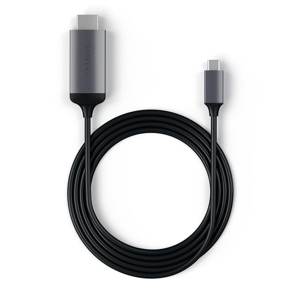 Кабель Satechi USB-C / HDMI, 1,8м, серый космос кабель ugreen hd119 30999 4k hdmi cable male to male braided 1 м