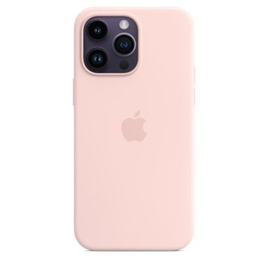 Чехол-накладка Apple MagSafe для iPhone 14 Pro Max, силикон, розовый мел чехол накладка apple magsafe для iphone 15 pro max силикон гуава