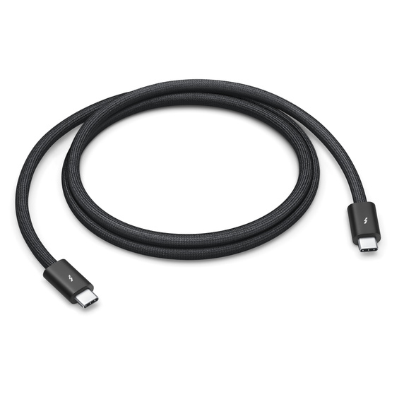 Кабель Apple Thunderbolt 4 / Thunderbolt 1м, черный кабель canyon mfi 1 lighting usb 2 4 а чип mfi сертифицирован apple 1 м