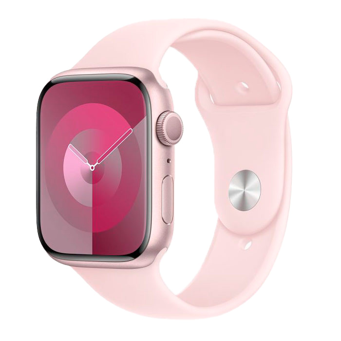 Apple Watch Series 9 + Cellular (корпус - розовый, 45mm ремешок Sport Band розовый, размер S/M)
Apple Watch Series 9 + Cellular (корпус - розовый, 45mm ремешок Sport Band розовый, размер S/M)
