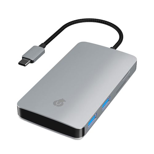 Адаптер мультипортовый uBear Link USB-C 7-in-1 Hub 7 в 1, серый сетевой адаптер d link dub e100 e1a