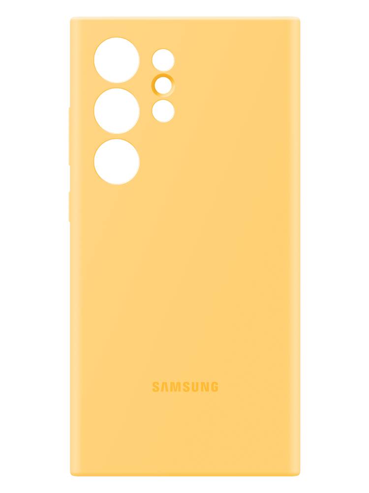Чехол-накладка Samsung Silicone Case для Galaxy S24 Ultra, силикон, желтый