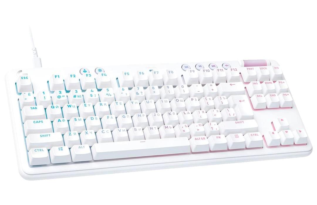 Клавиатура Logitech G713 TKL, белый клавиатура a4tech bloody b820r dual color серый