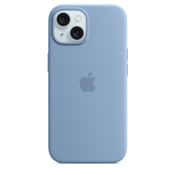 Чехол-накладка Apple MagSafe для iPhone 15, силикон, зимний синий магнитный кошелек подставка windigo поддержка magsafe для iphone 12 13 14 15 небесный голубой