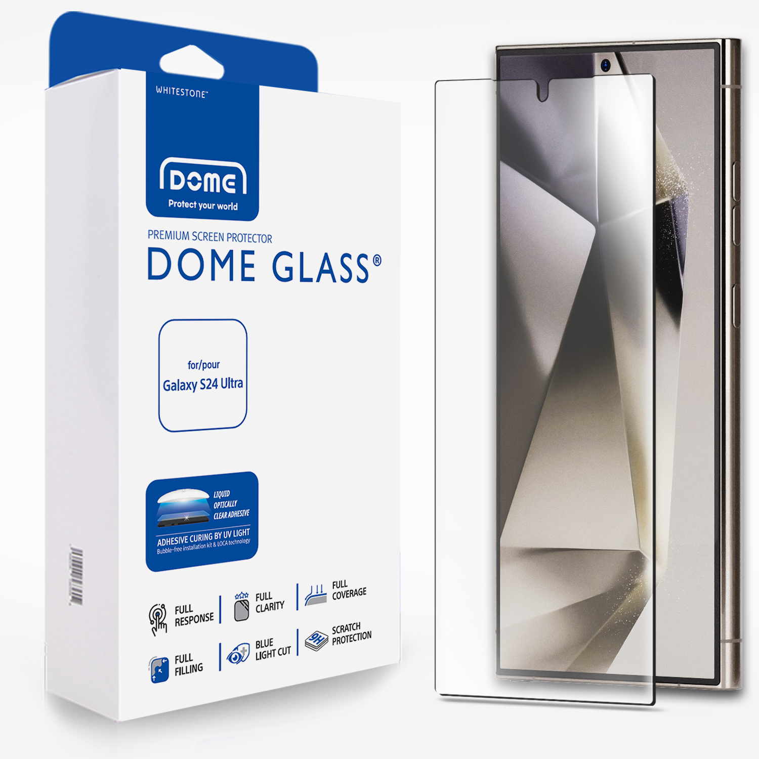 Защитное стекло Whitestone Dome glass 3D для Galaxy S24 Ultra