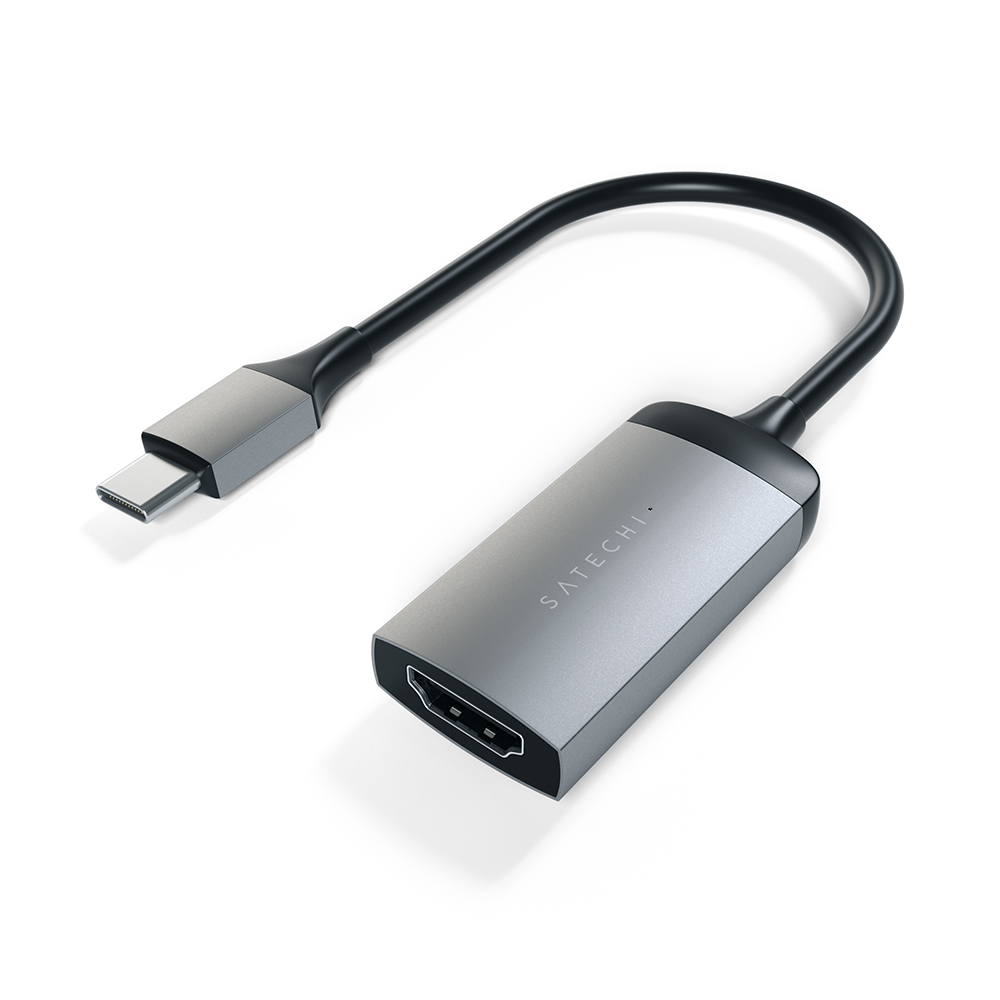 Адаптер Satechi USB-C to HDMI USB-C / HDMI (f), серый космос адаптер ugreen cm297 70444 usb c to hdmi adapter серый космос
