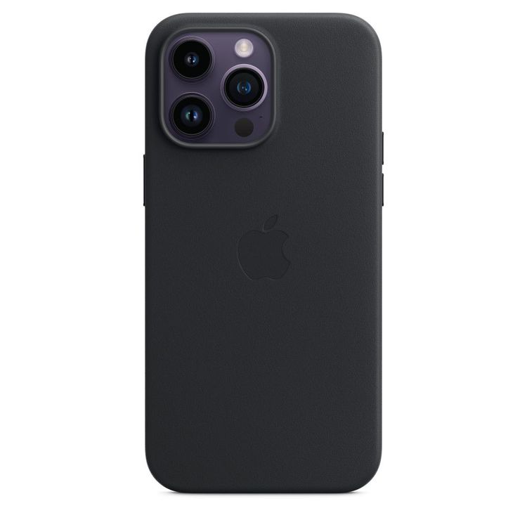 Чехол-накладка Apple MagSafe для iPhone 14 Pro Max, кожа, черный чехол borasco microfiber case для apple iphone 13 pro max