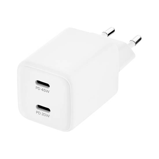 Зарядное устройство сетевое uBear Wall charger Bridge, 45Вт, белый