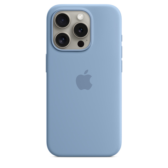 Чехол-накладка Apple MagSafe для iPhone 15 Pro, силикон, зимний синий магнитный кошелек подставка windigo поддержка magsafe для iphone 12 13 14 15 небесный голубой
