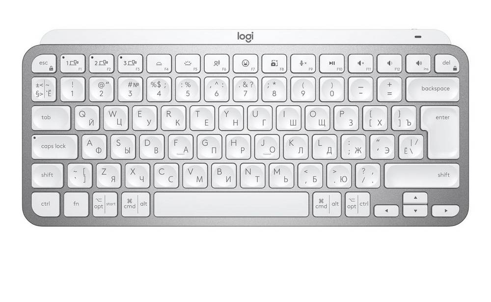 Клавиатура Logitech MX Keys Mini, серый клавиатура defender element hb 520 ps 2 ru