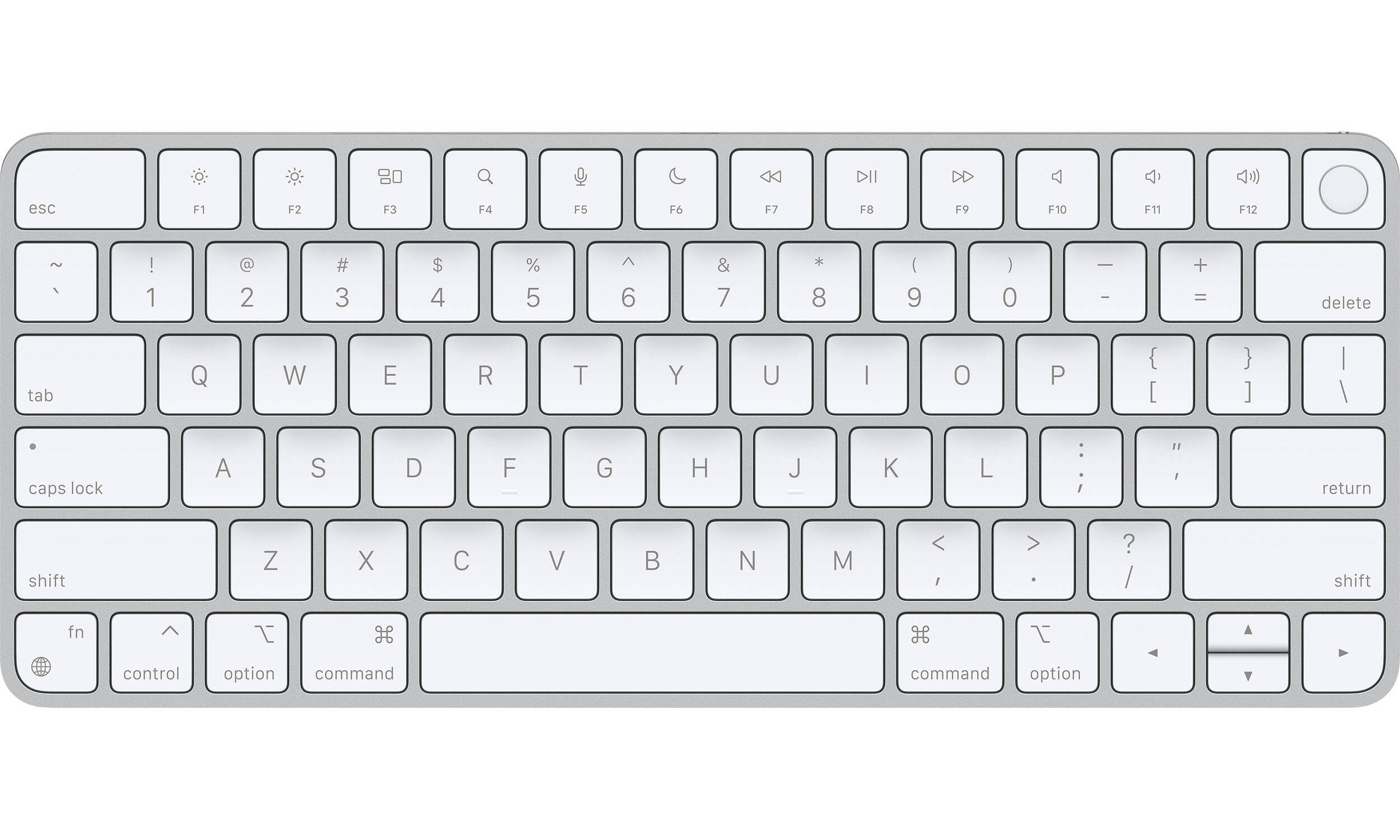 Клавиатура Apple Magic Keyboard с Touch ID, серебристый+белый
