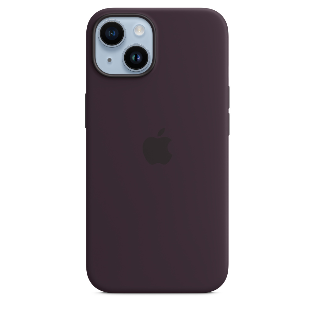 Чехол-накладка Apple MagSafe для iPhone 14, силикон, баклажановый чехол borasco microfiber case для apple iphone 13 pro max