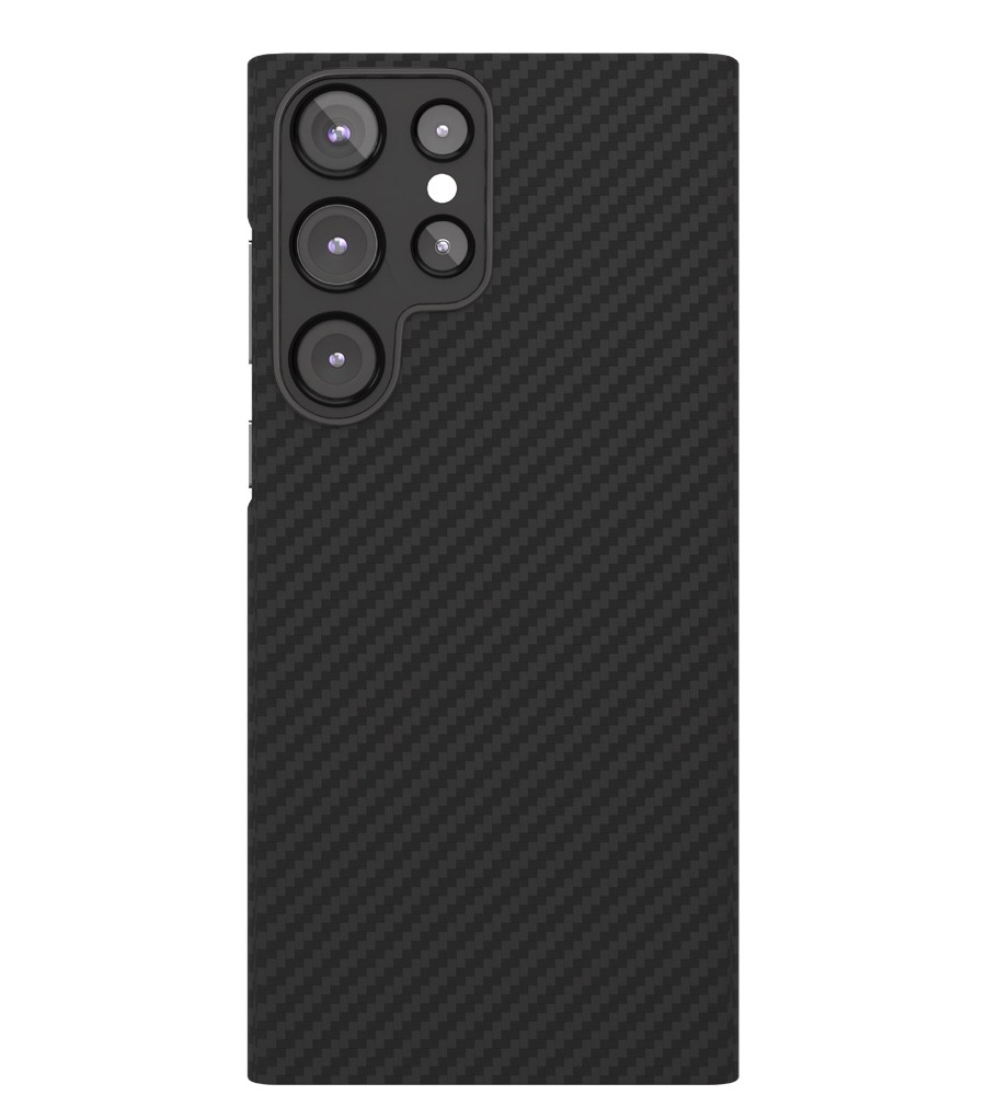 Чехол-накладка VLP Kevlar Case с MagSafe для Galaxy S23 Ultra, арамид (кевлар), черный