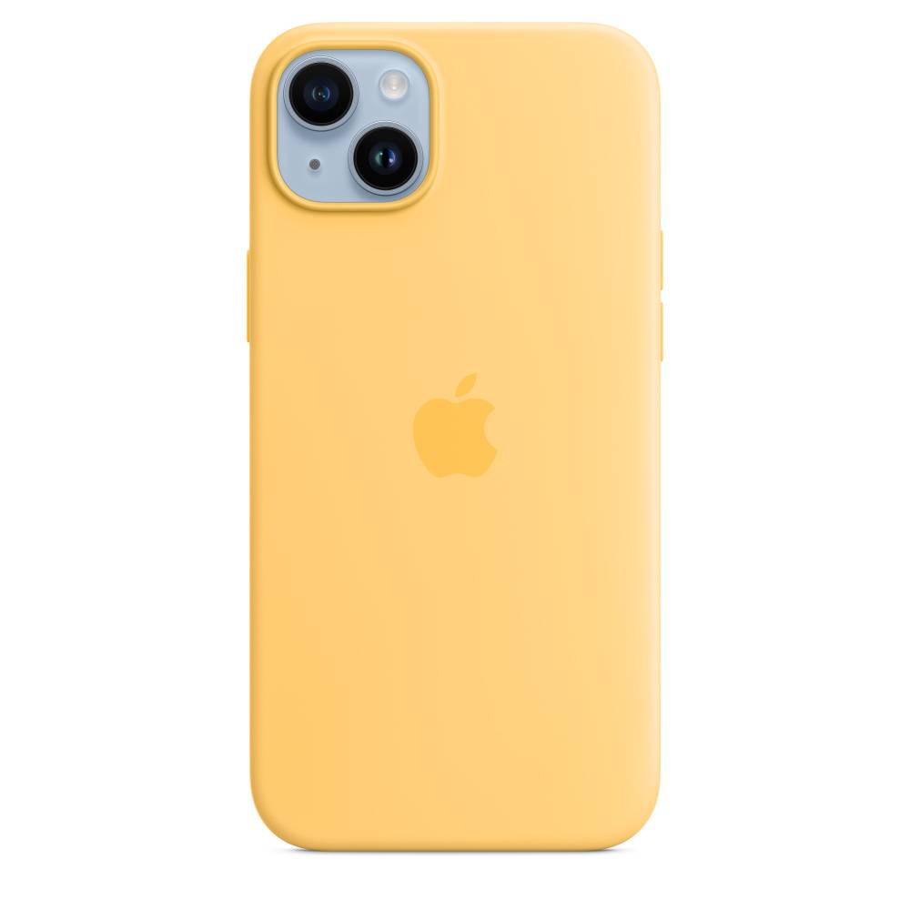 Чехол-накладка Apple MagSafe для iPhone 14 Plus, силикон, желтый смартфон apple iphone 14 plus 256gb mq3d3za a starlight