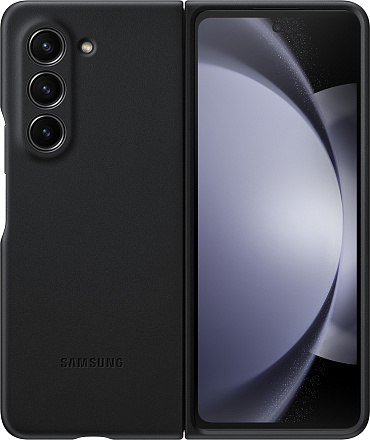 Чехол-накладка Samsung для Galaxy Z Fold5, экокожа, черный